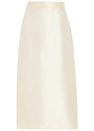 Irene silk midi skirt by HEIRLOME