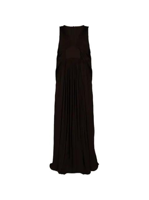 Jolie pleated V-neck maxi dress by HEIRLOME