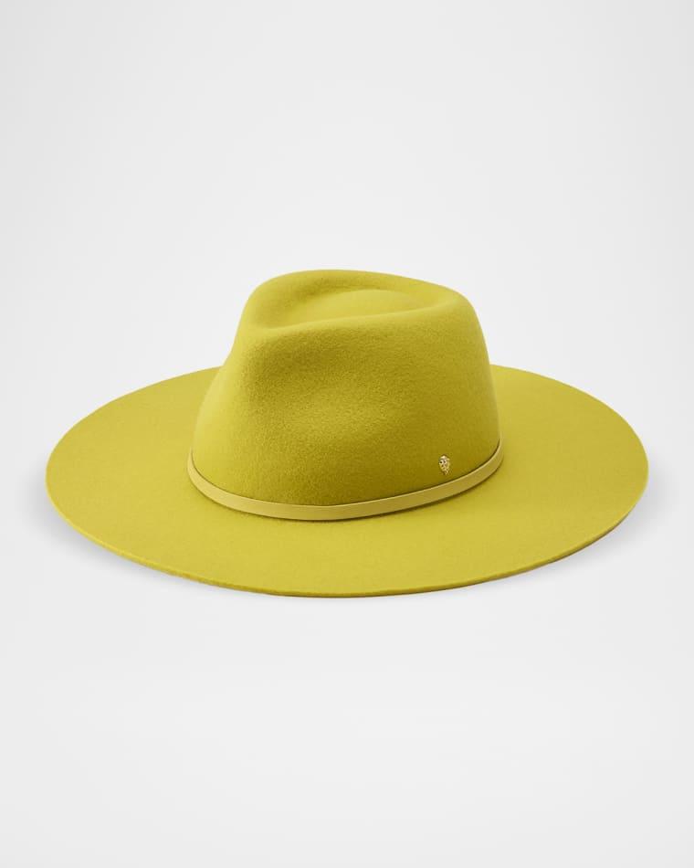 Claude Leather-Trim Wool Felt Fedora by HELEN KAMINSKI