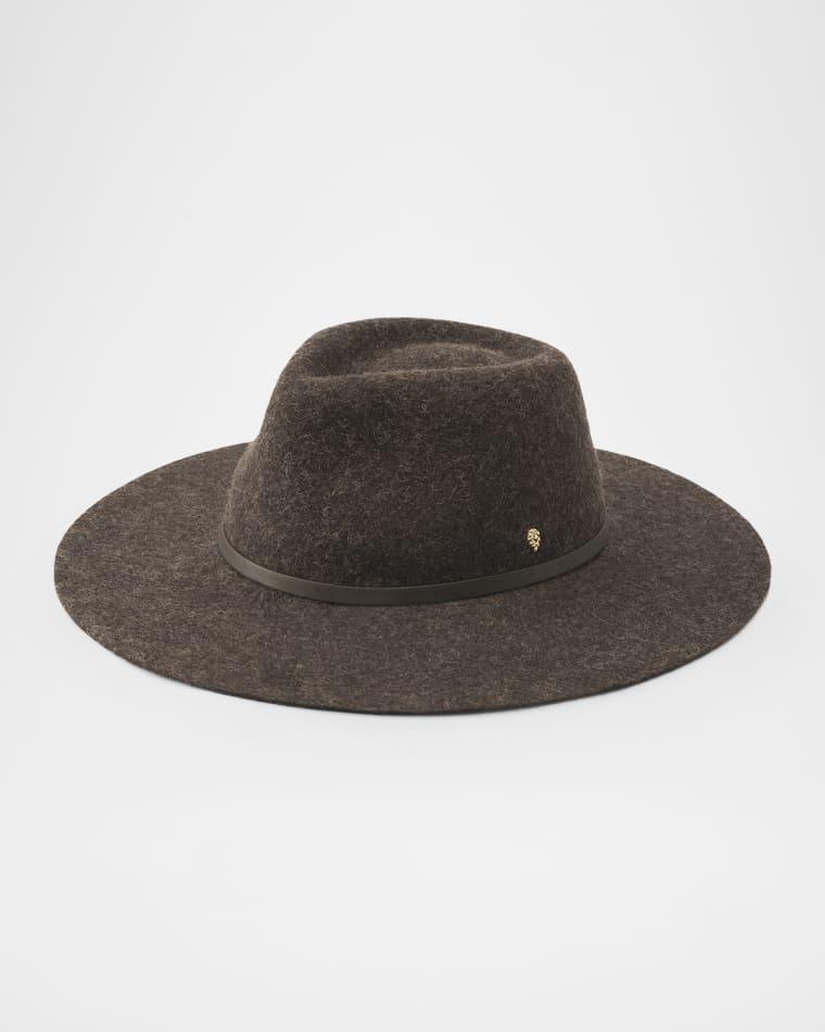 Claude Leather-Trim Wool Felt Fedora by HELEN KAMINSKI