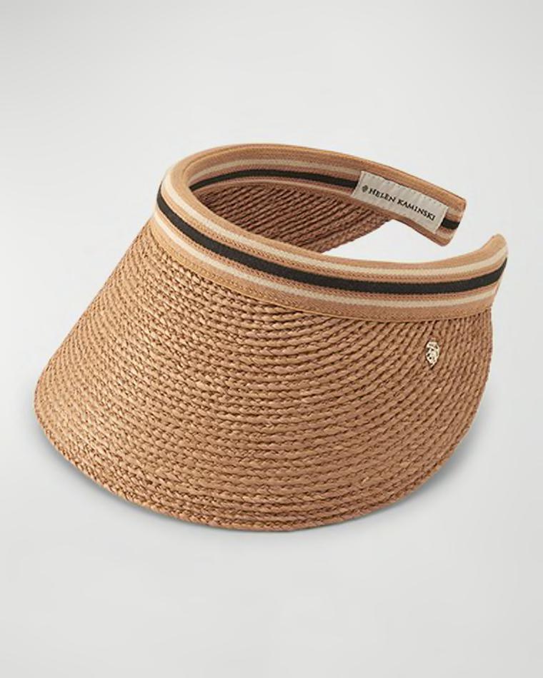 Slide On Raffia Visor by HELEN KAMINSKI