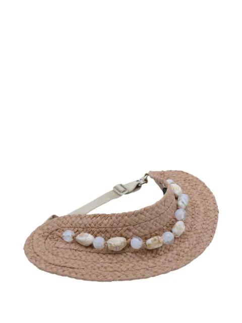 beaded raffia hat by HELEN KAMINSKI