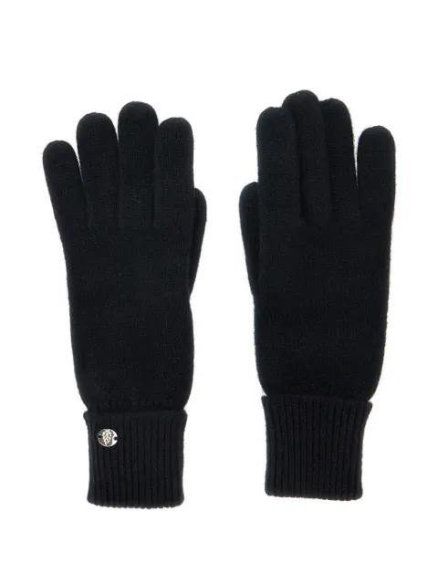 logo plaque ribbed gloves by HELEN KAMINSKI