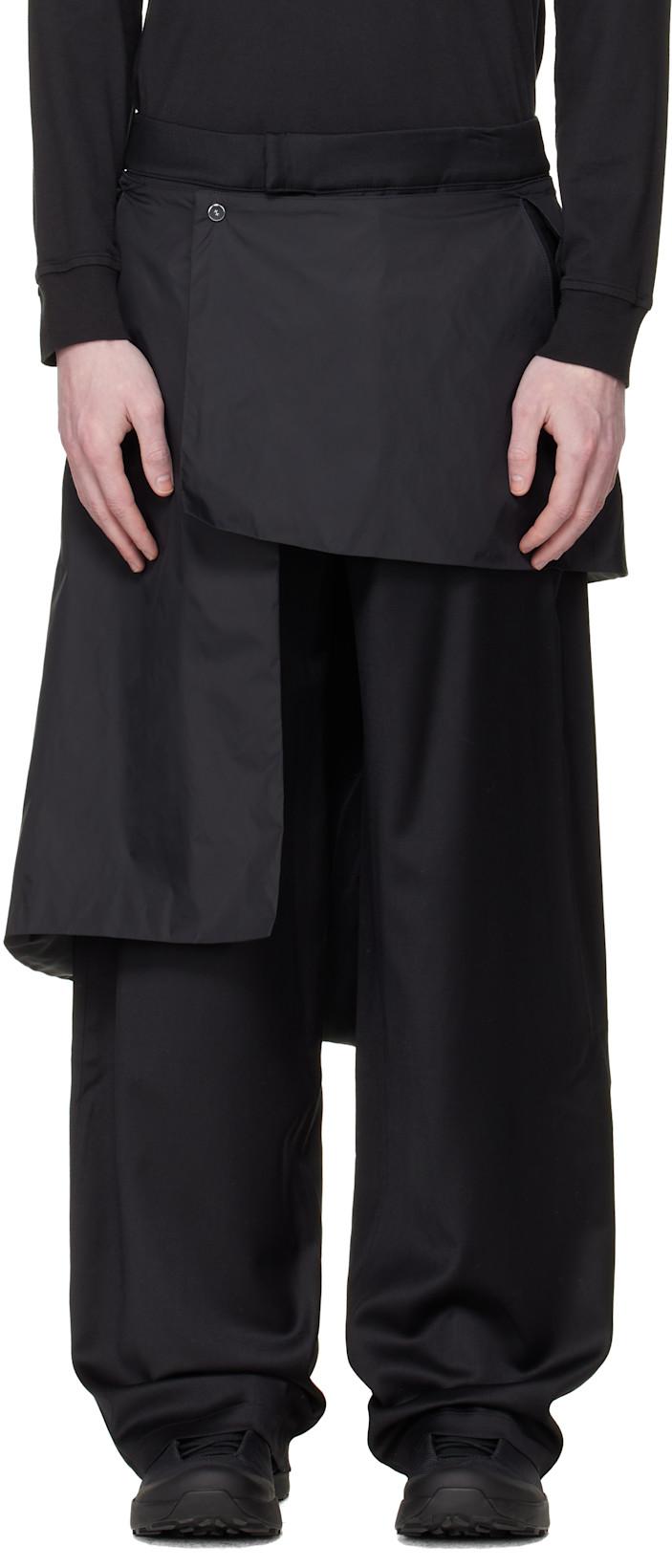 Black Levade Tailored Trousers by HELIOT EMIL