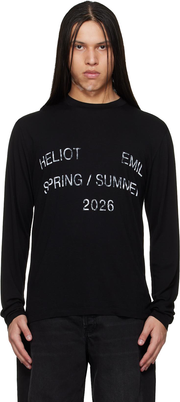 Black Overo L/S T-shirt by HELIOT EMIL