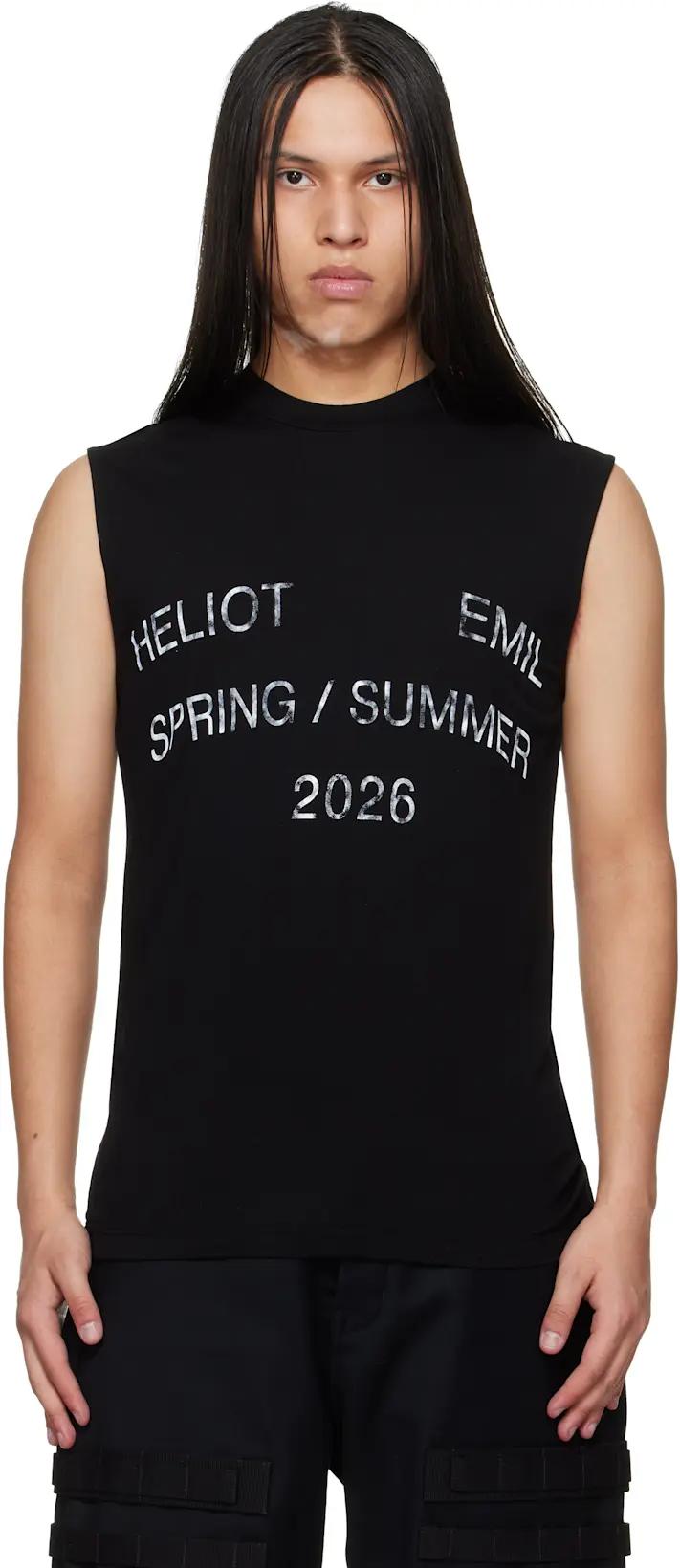 Black Overo Tank Top by HELIOT EMIL
