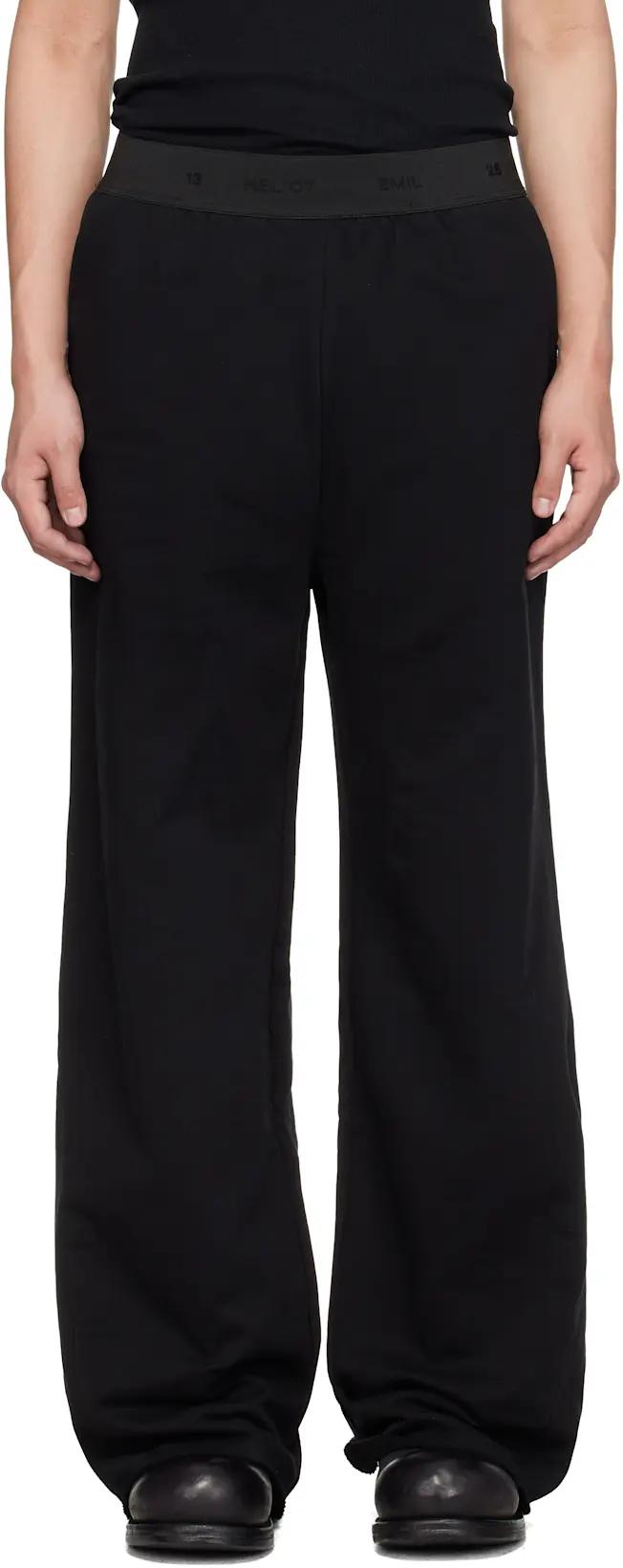 Black Plannar Sweatpants by HELIOT EMIL