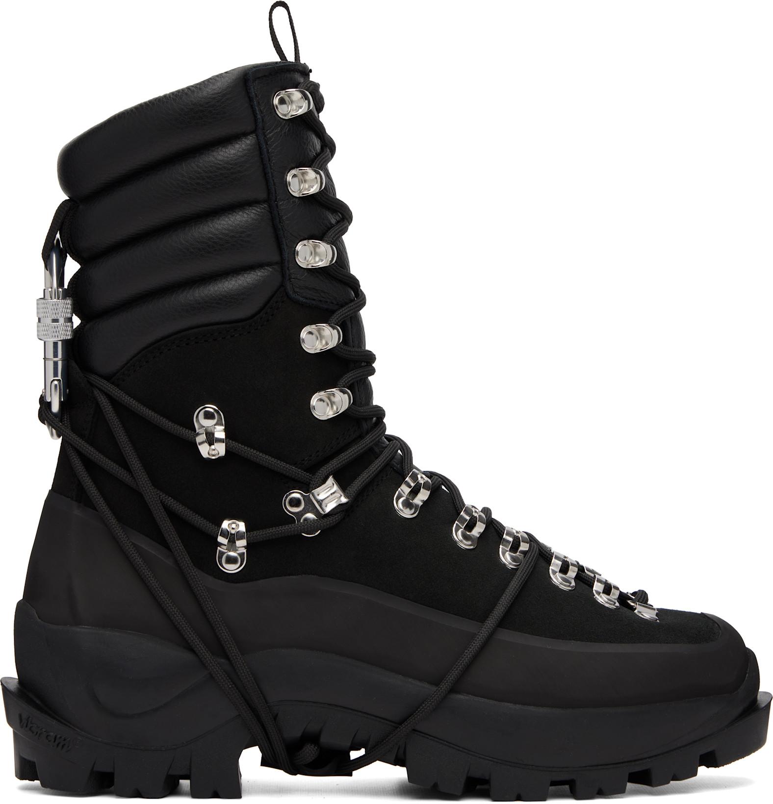 Black Tall Hiking Boots by HELIOT EMIL