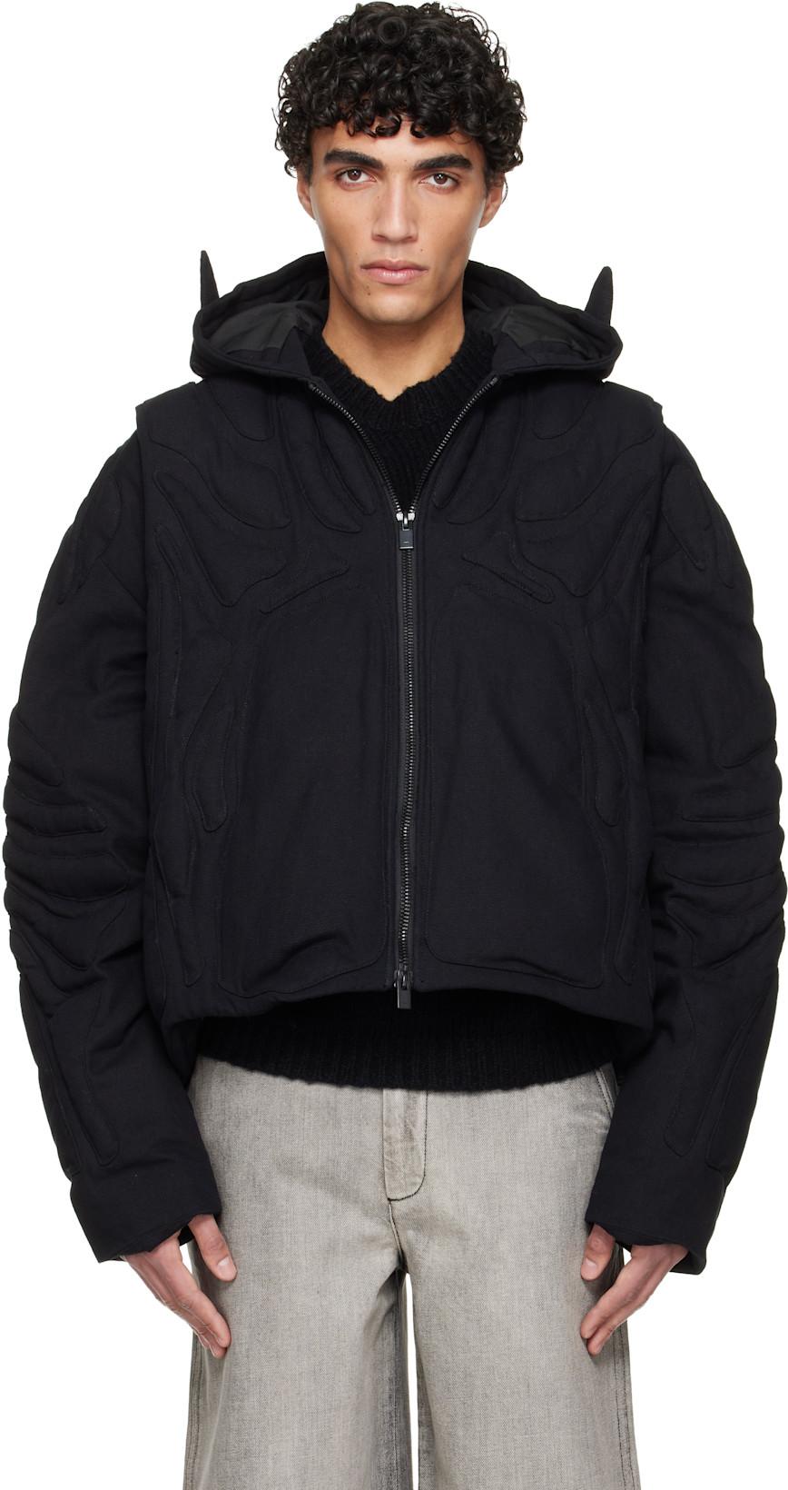 Black Vertebrae Jacket by HELIOT EMIL