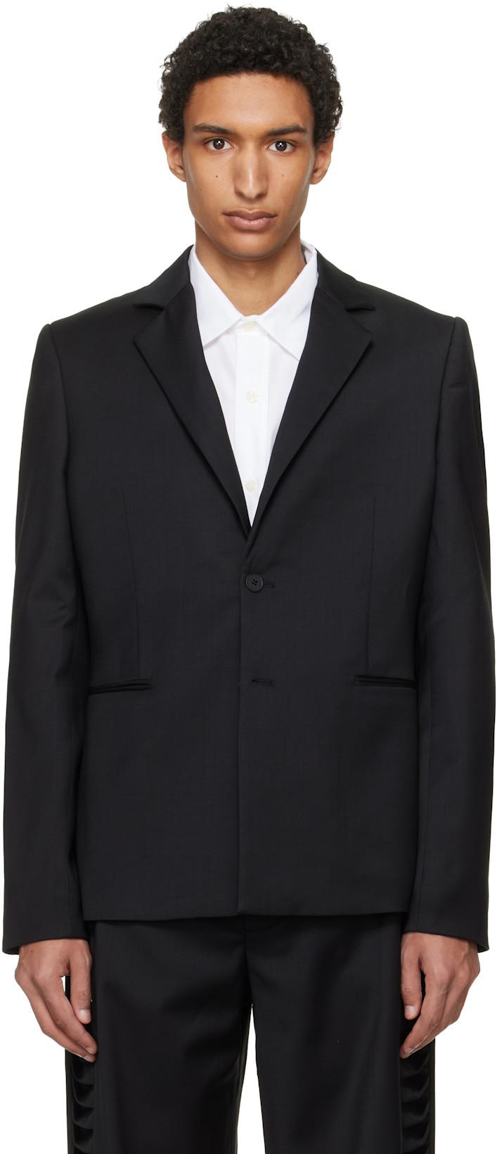 Black Vibraxis Blazer by HELIOT EMIL