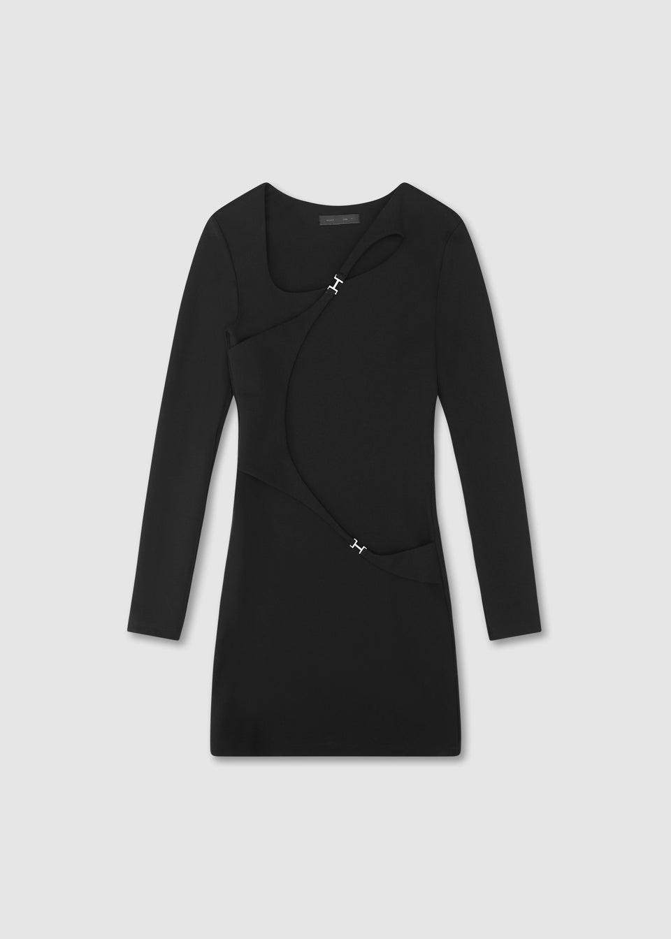 DRAPPED CARABINER DRESS by HELIOT EMIL