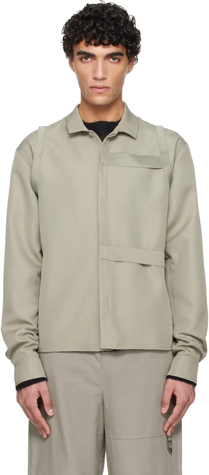 Green Sinew Shirt by HELIOT EMIL