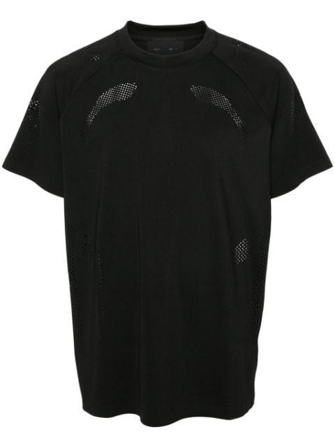 Intine round-neck perforated T-shirt by HELIOT EMIL