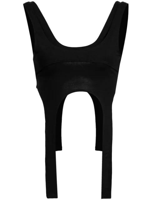 U-neck cropped tank top by HELIOT EMIL
