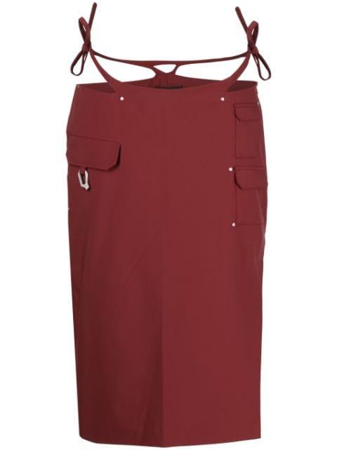 cut-out detailing midi skirt by HELIOT EMIL