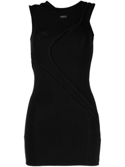 cut-out detailing ribbed-knit dress by HELIOT EMIL