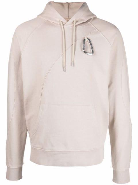 drawstring zipped hoodie by HELIOT EMIL