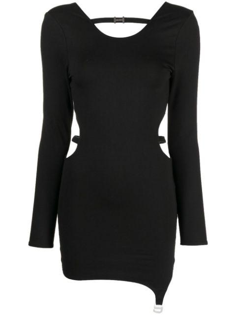 logo-detail long-sleeve mini dress by HELIOT EMIL