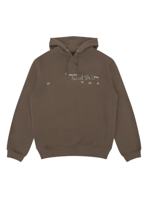logo-print hoodie by HELIOT EMIL