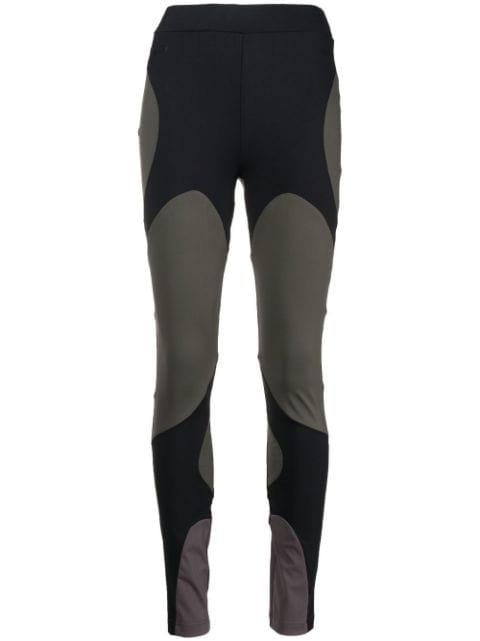 logo-print two-tone leggings by HELIOT EMIL