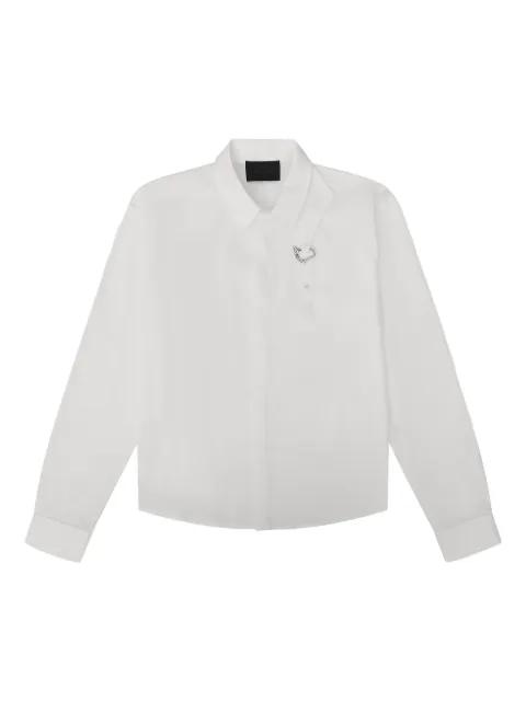 metal-detail cotton shirt by HELIOT EMIL