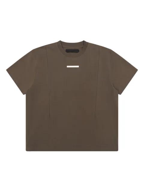 metal-plaque cotton T-shirt by HELIOT EMIL