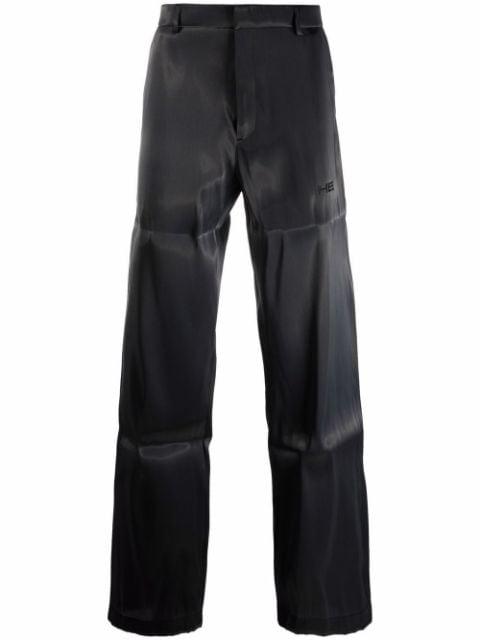 metallic-effect straight-leg trousers by HELIOT EMIL