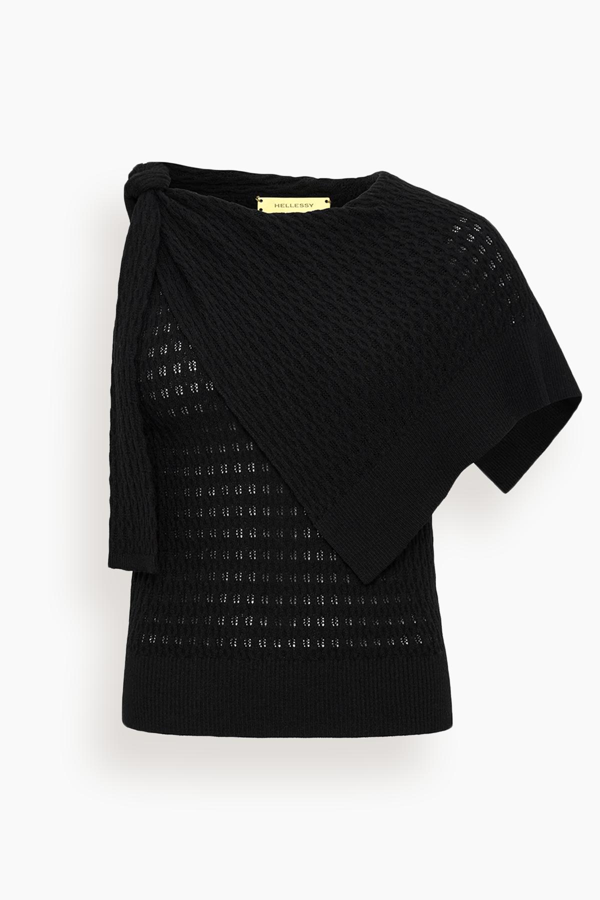 Dove Knit Top in Black by HELLESSY