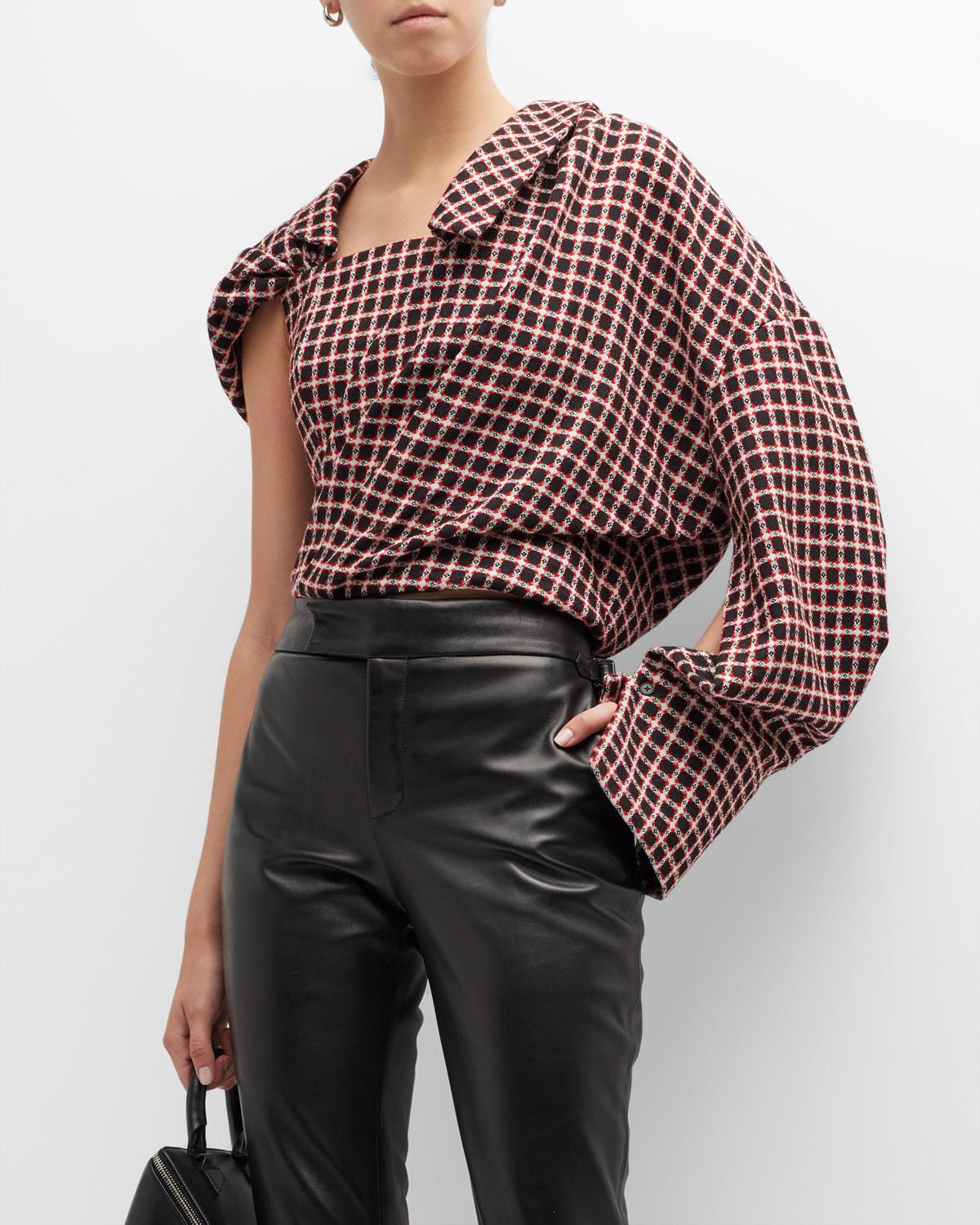 Isabelle Asymmetric Draped Crop Bustier Top by HELLESSY Isabelle Asymmetric Draped Crop Bustier Top by HELLESSY