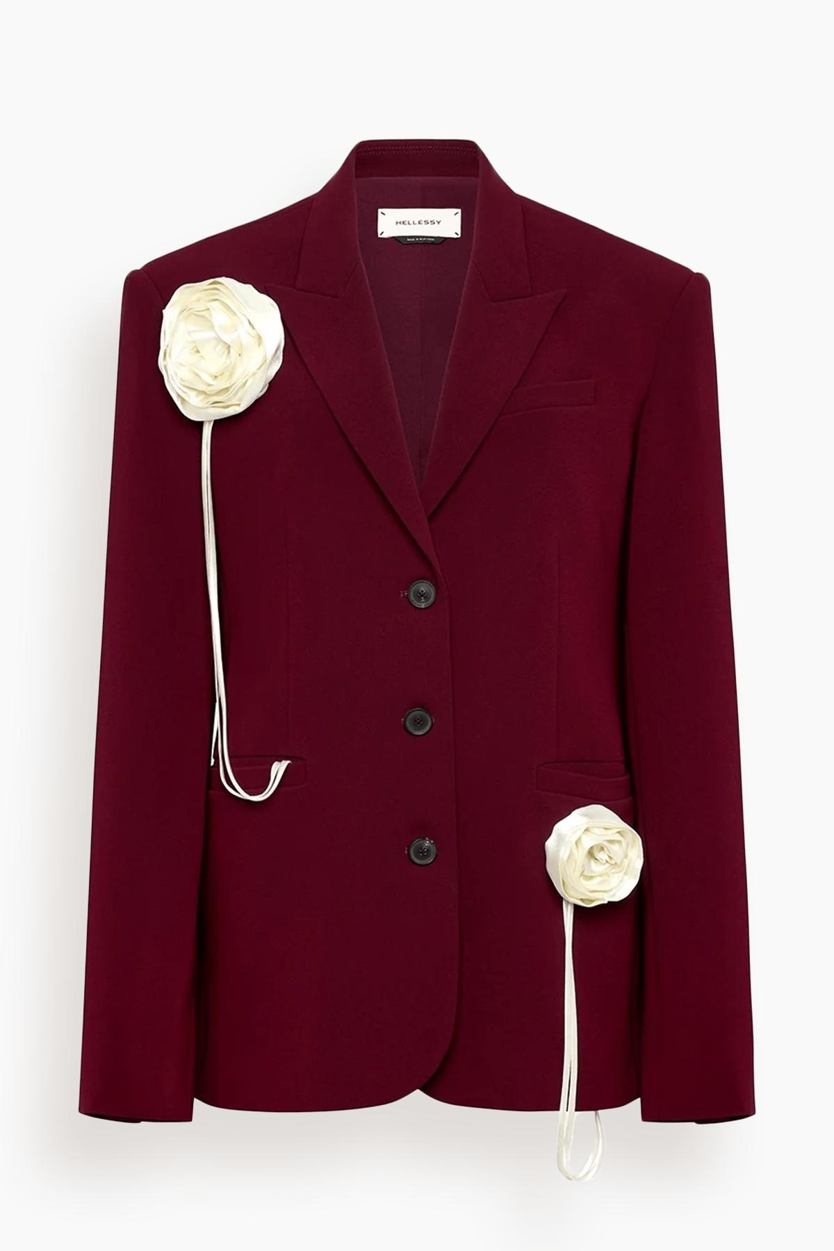 Trent Blazer in Bordeaux/Ecru by HELLESSY