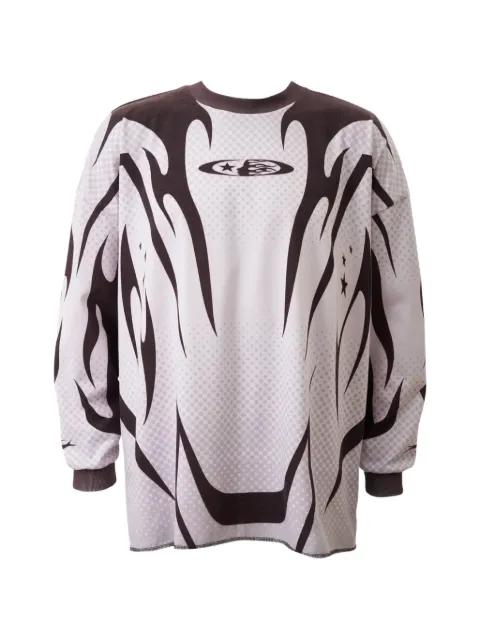 Moto flame-print T-shirt by HELLSTAR