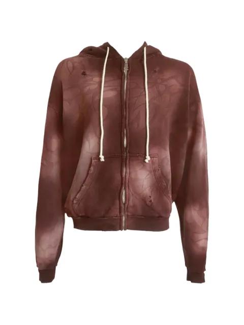 bleach-effect hoodie by HELLSTAR