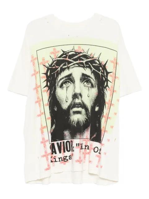 distressed graphic-print T-shirt by HELLSTAR