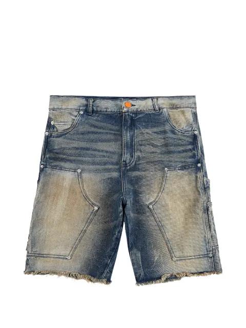 faded carpenter shorts by HELLSTAR
