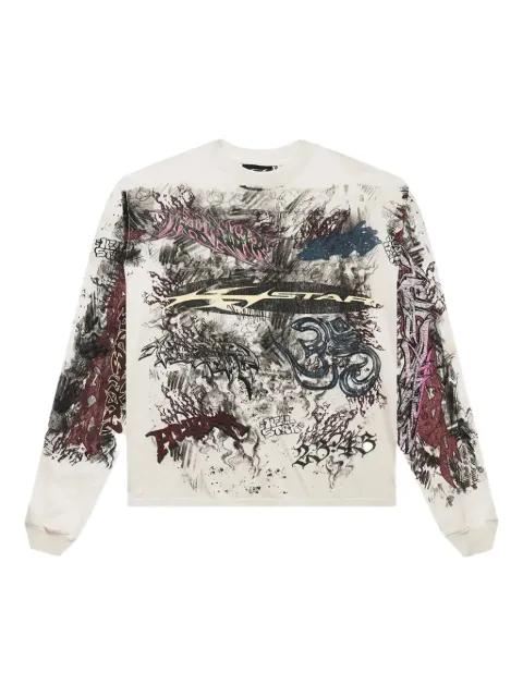 graffiti long-sleeve T-shirt by HELLSTAR