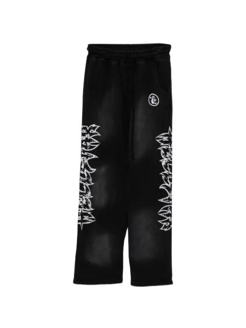 graphic-print track pants by HELLSTAR