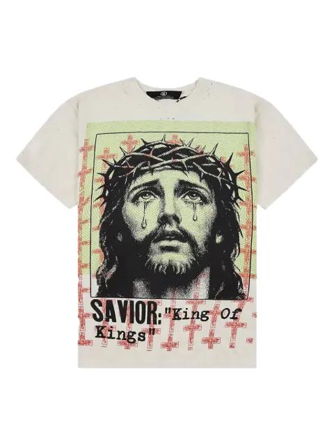 lettering graphic T-shirt by HELLSTAR