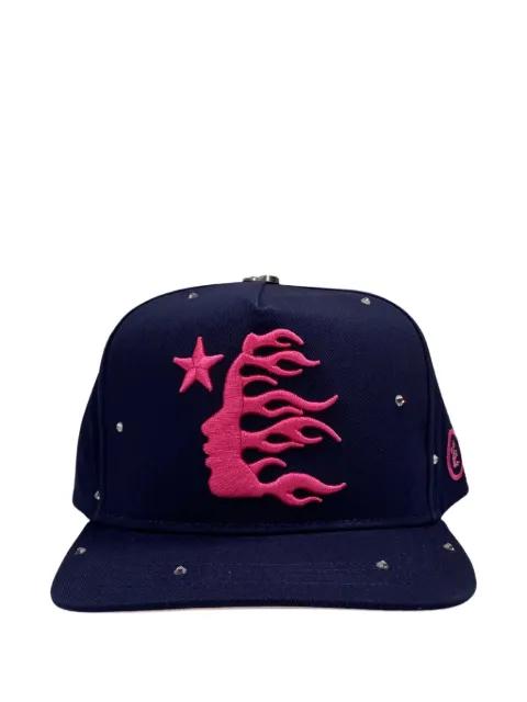 logo-embroidered rhinestone baseball cap by HELLSTAR