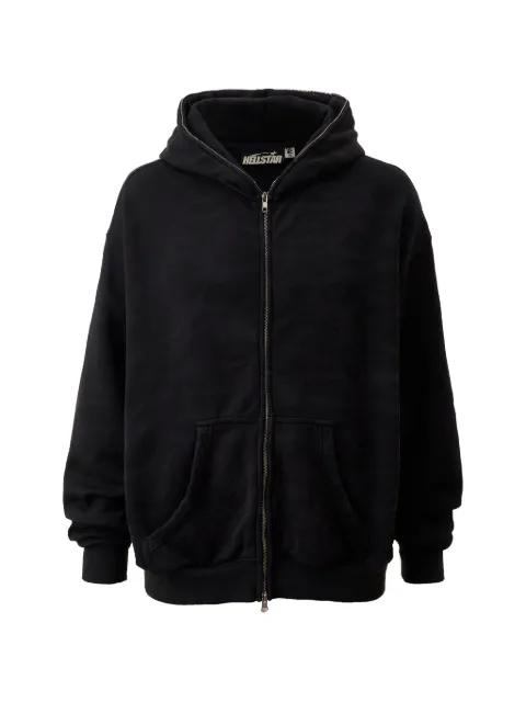 overdye cheetah-print hoodie by HELLSTAR