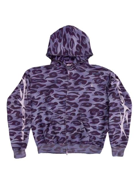 zip-up cheetah hoodie by HELLSTAR