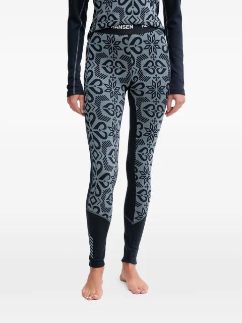 Lifa patterned logo-waistband leggings by HELLY HANSEN