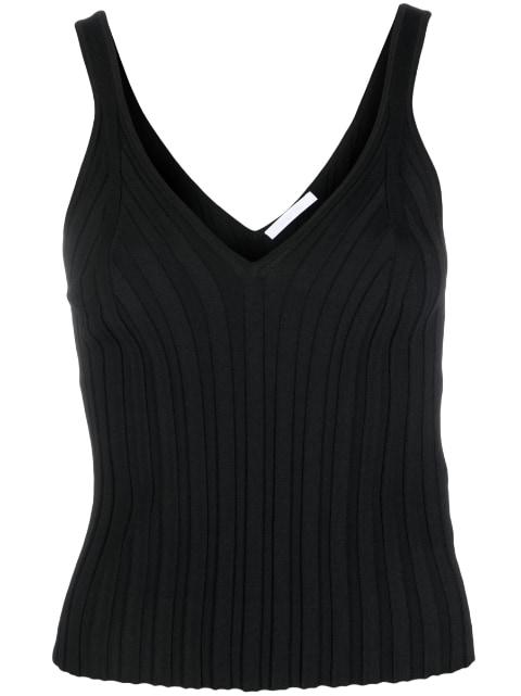 Angela V-neck knitted top by HELMUT LANG