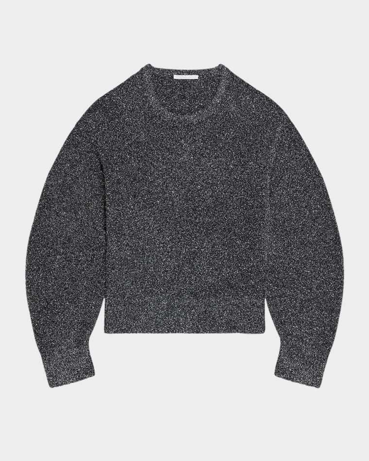 Apex Sparkly Lurex Crewneck Sweater by HELMUT LANG