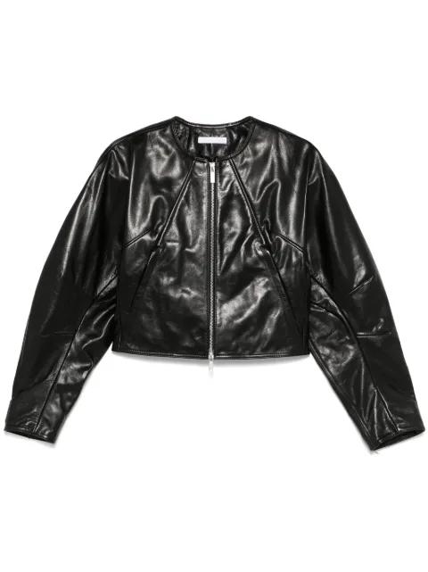 Articulated leather jacket by HELMUT LANG