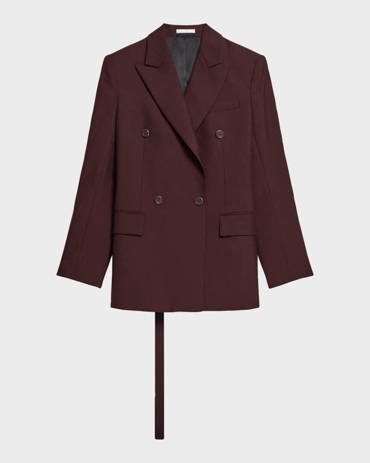 Belted Double-Breasted Blazer by HELMUT LANG