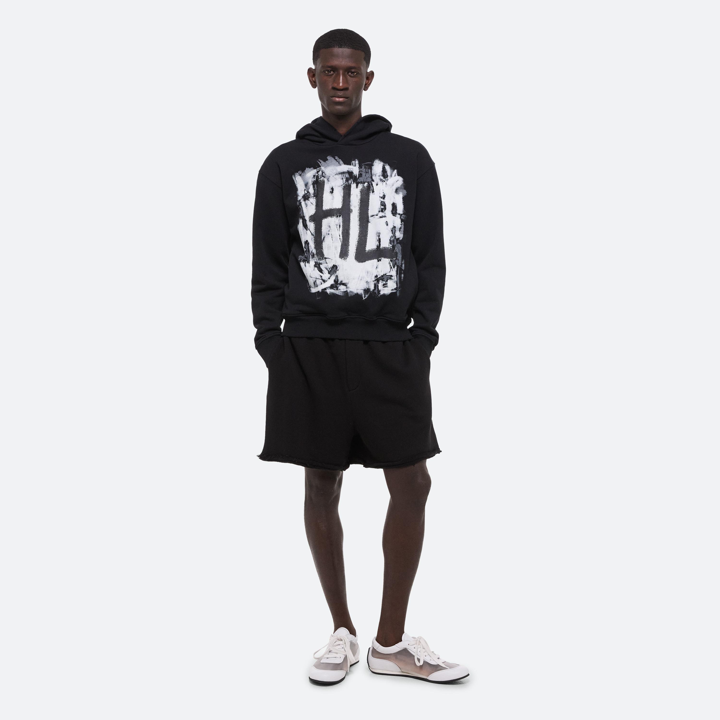 Black Scribble Hoodie by HELMUT LANG
