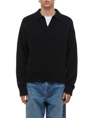 Brushed Open Collar Polo Sweater by HELMUT LANG