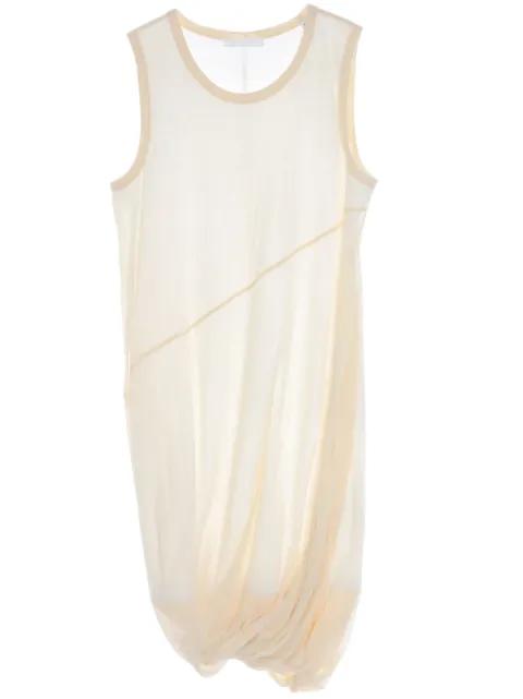 Bubble sheer-overlay dress by HELMUT LANG