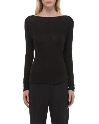 Cowl Back Long Sleeve Top by HELMUT LANG