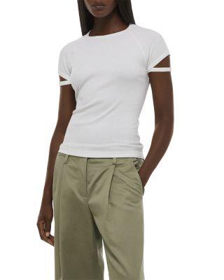 Crewneck Raglan Crop Tee by HELMUT LANG